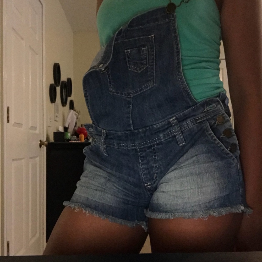 Jean short overalls